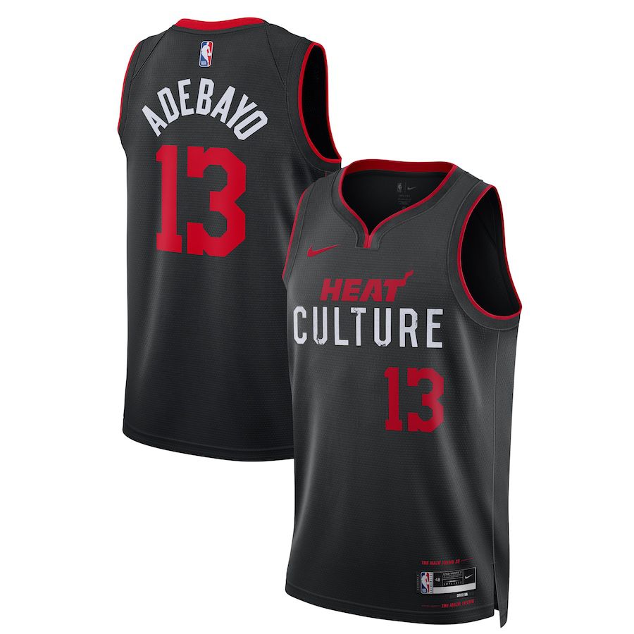 Men Miami Heat #13 Bam Adebayo Nike Black City Edition 2023-24 Swingman NBA Jersey